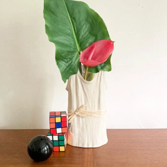 MICHAEL HARVEY Clay Tank Top Vase Rare Collectible - Picture 11 of 11